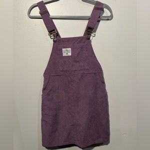 Lilac Corduroy Overall Dress